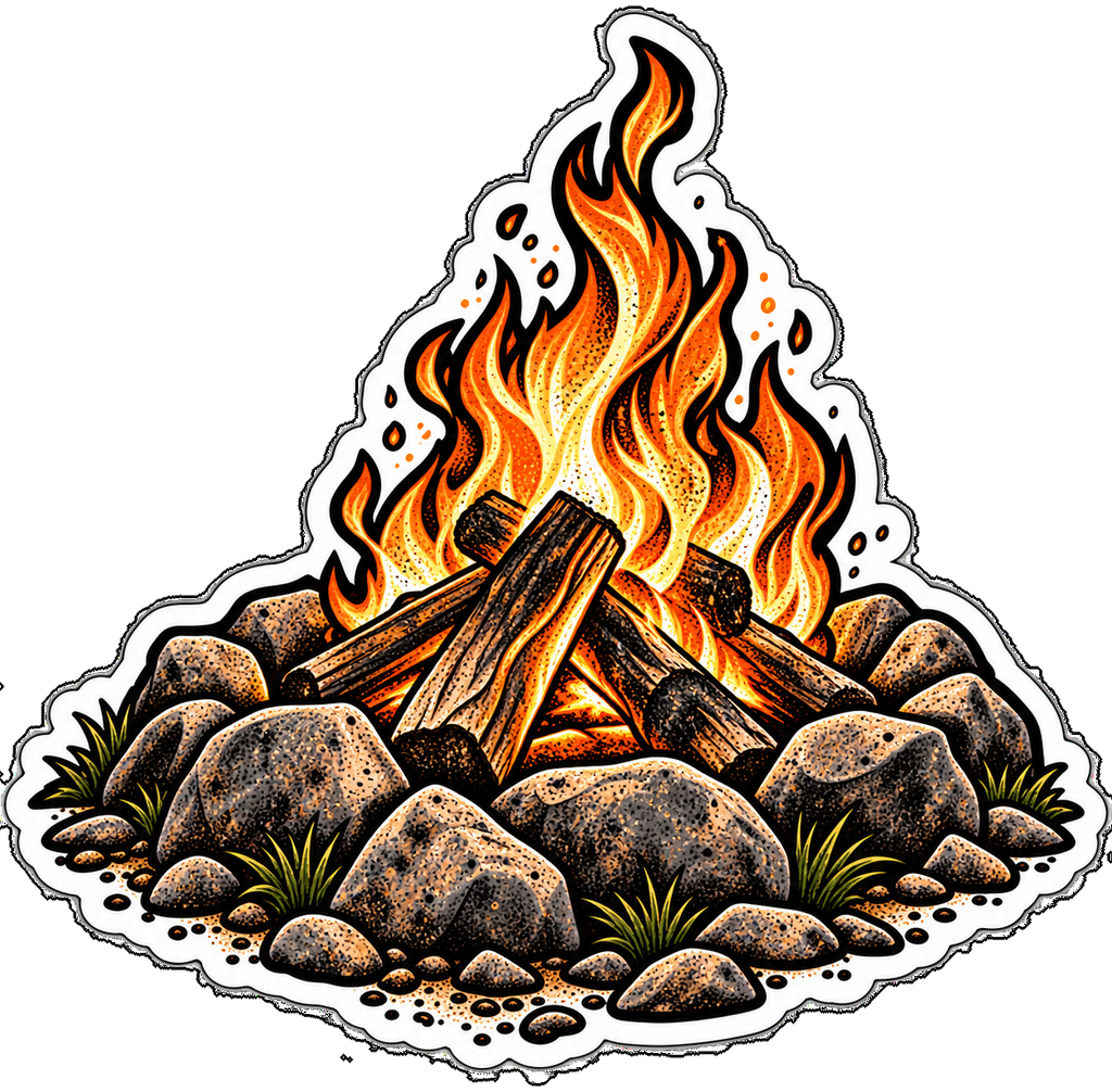 Campfire Sticker